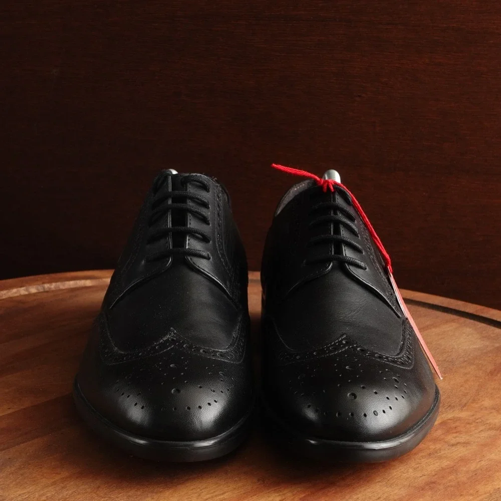 Pikolinos Dress Shoes Mens SZ EU 43 US 9-9.5 BLK Bristol Leather Wingtip Career